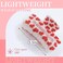 Valentine's Day Square Claw Clips for Thick Thin Hair, 3" Medium Hair Clips with Red Heart Patterns Non-Slip Hair Claw Clips Strong Hold Hair Styling Accessories for Women Girls Bridesmaid Gift, 1Pack