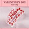 Valentine's Day Square Claw Clips for Thick Thin Hair, 3" Medium Hair Clips with Red Heart Patterns Non-Slip Hair Claw Clips Strong Hold Hair Styling Accessories for Women Girls Bridesmaid Gift, 1Pack
