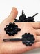 Tara Girls Self Hinge Plastic Flower Hair Barrettes 18 Pieces Selection (Black)