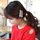Ruihfas Fashion 4Pcs Eye-catching Women Girls Pearl Rhinestone Beak Clip Duckbill Clip Alligator Clip Hair Clip Hairpin 2.36&times;0.4 inch