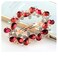 Ruihfas Bridal Hair Jewelry Austria Rhinestone Crystal Hair Barrette for Women Clips Hair Hairpins (Red)