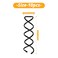 10PC Spiral Hair Pins, Twist Hair Pins Corkscrew Hair Pins Spin Pins Non-Scratch Round Clip for Women Hair Style DIY (Black)