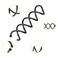 10PC Spiral Hair Pins, Twist Hair Pins Corkscrew Hair Pins Spin Pins Non-Scratch Round Clip for Women Hair Style DIY (Black)