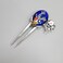 Hanbok Hair Pin binyeo Korea Traditional Girl Women Adorable Stick Accessory Dark Navy Flower