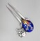 Hanbok Hair Pin binyeo Korea Traditional Girl Women Adorable Stick Accessory Dark Navy Flower