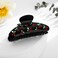 LILIE&amp;WHITE Acrylic Hair Clips For Women Black Claw Clips With The Rhinestone Pattern In Red Cherry Hair Clip With Claw For Thick Hair Strong Hair Fix Claw Clips