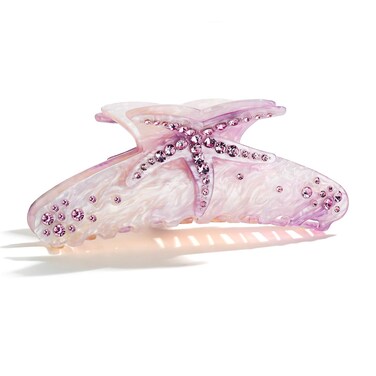 LILIE&amp;WHITE Acrylic Hair Clips For Women Purple Claw Clips Summer Beach Starfish Hair Clip With Claw Hair Styling Hair Clips Accessories Long-lasting Fixed Hairstyle