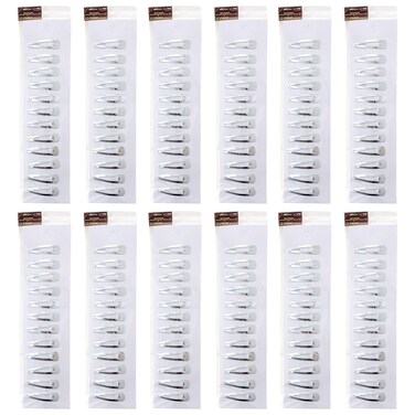 Metal Hair Clips, 144 Silver Clips for Jewish Kippot, Kipa, Yamaka, Yarmulke Hats by Art Judaica