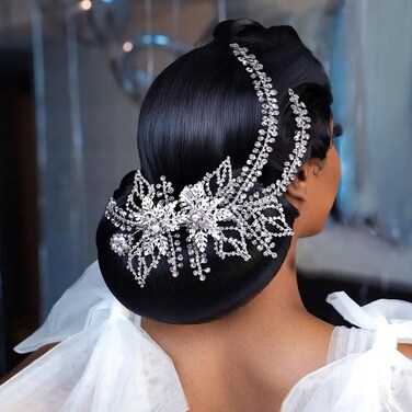 Wedding Head Pieces Crystal Bridal Hair Clips Women's Handmade Bridal Rhinestone Wedding Party Hair Accessories