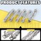 80 Pcs French Barrette Hair Clips Assortment Set 2.75 Inch Silver Metal Blank Alligator Hairpin Rectangle Craft Bow Clips for DIY Hairdressing Accessories (7 cm)