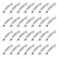80 Pcs French Barrette Hair Clips Assortment Set 2.75 Inch Silver Metal Blank Alligator Hairpin Rectangle Craft Bow Clips for DIY Hairdressing Accessories (7 cm)