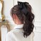 2 PCS Ribbon Bow Banana Clip Vertical Ponytail Claw Clip Bowknot Hair Clip for Women Girls Korean Style Banana Barrette Sweet Hair Accessories Ponytail Holder, Black,red