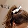 Auwiyd 2 PCS Banana Clip - Ribbon Bow Korean Style Hair Clip for Women Girls - Acrylic &amp; Fabric Hairpin with Classic Bow Design - Widely Used for Parties, Weddings, Daily Wear