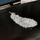 auwiyd 6 PCS Metal Rhinestone Feather Hair Clip Crystal Shining Feather-Shaped Hairpin for Women Girls Decorative Sparkling Hair Accessories Wedding Birthday Valentines Day Gift (Gold +Silver)