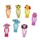 35 Pcs Animal Pattern Print Metal Snap Hair Clips For Girls Hair Accessories