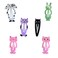 35 Pcs Animal Pattern Print Metal Snap Hair Clips For Girls Hair Accessories