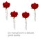 Rose Flower Hair Clips, 4PCS Small Red Rose Hair Clip, Bridal Hair Pins Flower for Women Wedding Halloween Party(Red)