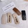 3 Pairs Rectangle Simple PU Leather Hair Clip Side Clip Snap Hair Clips Hair Pins Hair Barrettes Women Wedding Hair Styling Accessories