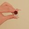 mollensiuer Hair Clip, 2Pcs Mini Rhinestone Hair Claws Clip Velvet Rose Hair Clip Hair Clamp Clip Rose Hair Barrettes, Wine Red, 3.1*2.4cm, for Women Girls