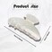Medium French White Hair Claw for Women - Styling Banana Clips for Thin Hair, Exquisite Barrettes and Hair Decorations (1Pcs)