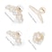 Mehayi 4 PCS Large Pearl Hair Claw Clips for Women Girls, Hair Barrette Clamps for Thick Thin Hair, Fashion Hair Accessories Headwear Styling Tools for Party Wedding