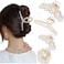 Mehayi 4 PCS Large Pearl Hair Claw Clips for Women Girls, Hair Barrette Clamps for Thick Thin Hair, Fashion Hair Accessories Headwear Styling Tools for Party Wedding