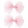Melyde Pink Bow Hair Clips 4.72 Inch Mesh Tulle Hair Bows Handmade Boutique Hair Accessories for Kids Girls Women Birthday Holiday Party