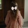 Melyde Khaki Bow Hair Clips 4.72 Inch Mesh Tulle Hair Bows Handmade Boutique Hair Accessories for Kids Girls Women Birthday Holiday Party