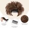 Messy Bun Hair Piece Side Comb Clip in Hair Bun Hairpiece for Women Short Natural Straight Versatile Adjustable Styles Easy Hair pieces (Iced Mocha-S)