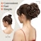Messy Bun Hair Piece Side Comb Clip in Hair Bun Hairpiece for Women Short Natural Straight Versatile Adjustable Styles Easy Hair pieces (Dirty Blonde-C)