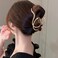 Metal Hair Claw Clips for Thin Hair Large Irregular Hair Clips 4.5" Gold Claw Clip Q Shape Punk Style Hair Claw Clamp Strong Hold Nonslip Big Hair Clip Hair Styling Accessories for Women Girls(Gold)