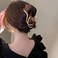 Metal Hair Claw Clips for Thin Hair Large Irregular Hair Clips 4.5" Gold Claw Clip Q Shape Punk Style Hair Claw Clamp Strong Hold Nonslip Big Hair Clip Hair Styling Accessories for Women Girls(Gold)