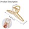 Pearl Hair Claw Clips for Women, Strong Hold Nonslip Threaded Metal Gold Barrette for Hair Styling, Thick/Thin Hair Accessories - 1 Pack