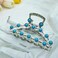 Large Metal Hair Claw Clips Turquoise Blue Stone Hair Claw Clip Western Hair Clips Nonslip Hair Accessories for Women Thick Hair Flower,Silver