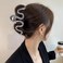 Large Metal Black Snake Hair Claws Clips - 4.3 Inch Non-Slip Cross Barrettes for Thick Hair, Shining Strong Crab Claws for Women and Girls