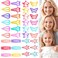 36Pcs Snap Hair Clips for Girls Candy Color Hair Snap Clips No Slip Star Hair Clips Colorful Hair Clips Cute Butterfly Barrettes Heart Shaped Hairclips for Toddlers Kids Teens Women