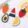 Hair Clips 5 Pcs Set, Knitted Colorful Cute Fruit HairPins, Handmade Crochet Lovely Hair Slide, Strawberry Carrot Lemon Watermelon Avocado Fashion Barrettes Hair Accessories For Girls Kids Women Gifts