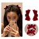 Mini Velvet Bow Knot Hair Claws - Small Red Bowknot Claw Clips for Women &amp; Girls - No Slip Bow Jaw Clips 2Pcs
