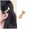 Metal Bow Hair Clip Bow Knot Side Clip Hairclip Minimalist Gold Hair Barrette Bow Shape Hairclip Head Clip Decorative Hair Accessories for Women and Girls