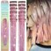 Hair Tinsel 12 Pcs Hair Tinsel Clip in Glitter Tinsel Hair Extensions 23.6Inch Clip in Hair Tinsel Kit for Girls Sparkling Fairy Party Dazzle Hair Accessories for Women Kids (Pink)