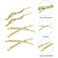 16 Pieces Fancy Rhinestone Bobby Pins, YISSION Gold Metal Hair Clips 2 Shaped Barrettes, Sparkly Crystal Hair Accessories for Women Girls Wedding Prom Party