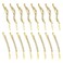 16 Pieces Fancy Rhinestone Bobby Pins, YISSION Gold Metal Hair Clips 2 Shaped Barrettes, Sparkly Crystal Hair Accessories for Women Girls Wedding Prom Party