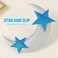 Heread Moon Hair Clip Sparkly Star Hair Barrette Party Wedding Costume Hairpin Hair Accessories for Women and Girls (Silver)