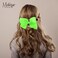 5.5 Inch Grosgrain Hair Bow Clip For Woman And Girls (Neon Green)