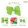 5.5 Inch Grosgrain Hair Bow Clip For Woman And Girls (Neon Green)
