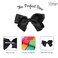 5.5 Inch Grosgrain Hair Bow Clip For Woman And Girls (Black)