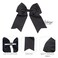 Jumbo Bow Clip with Tails (Black)