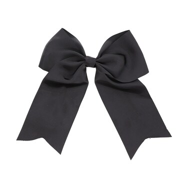 Jumbo Bow Clip with Tails (Black)