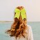 Jumbo Bow Clip with Tails (Neon Yellow)
