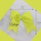 Jumbo Bow Clip with Tails (Neon Yellow)